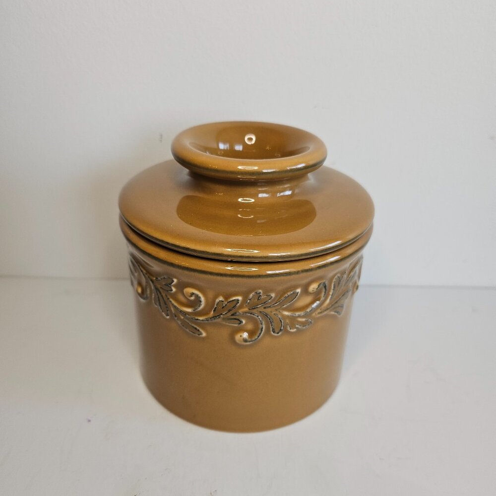 Butter Bell 2pc Crock Sienna Brown by L. TREMAIN 2013 Keeper Dish